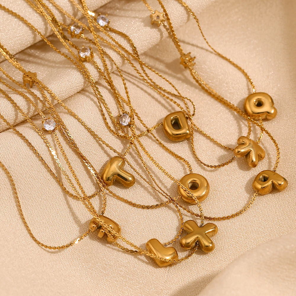 Ponto de Luz & Inicial | Colar + Pingente Banhado em Ouro 18K