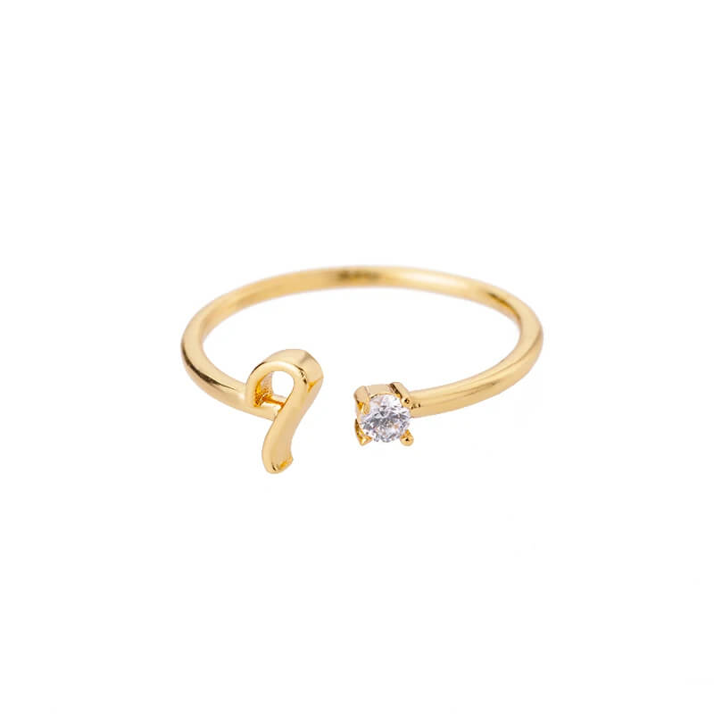 Anel com Inicial - Banhado em ouro 18k