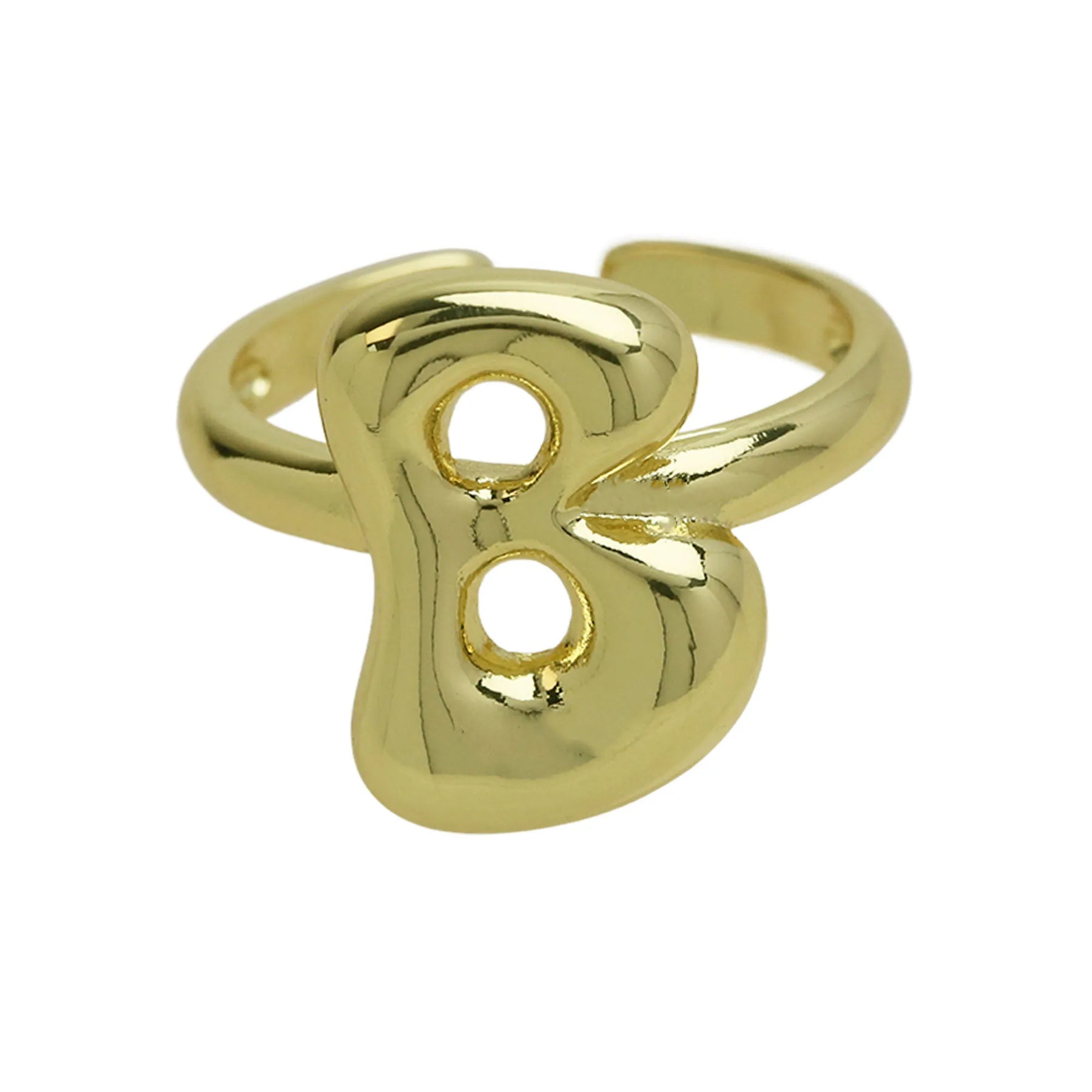 Anel ajustável Ballon | Banhado em Ouro 18k