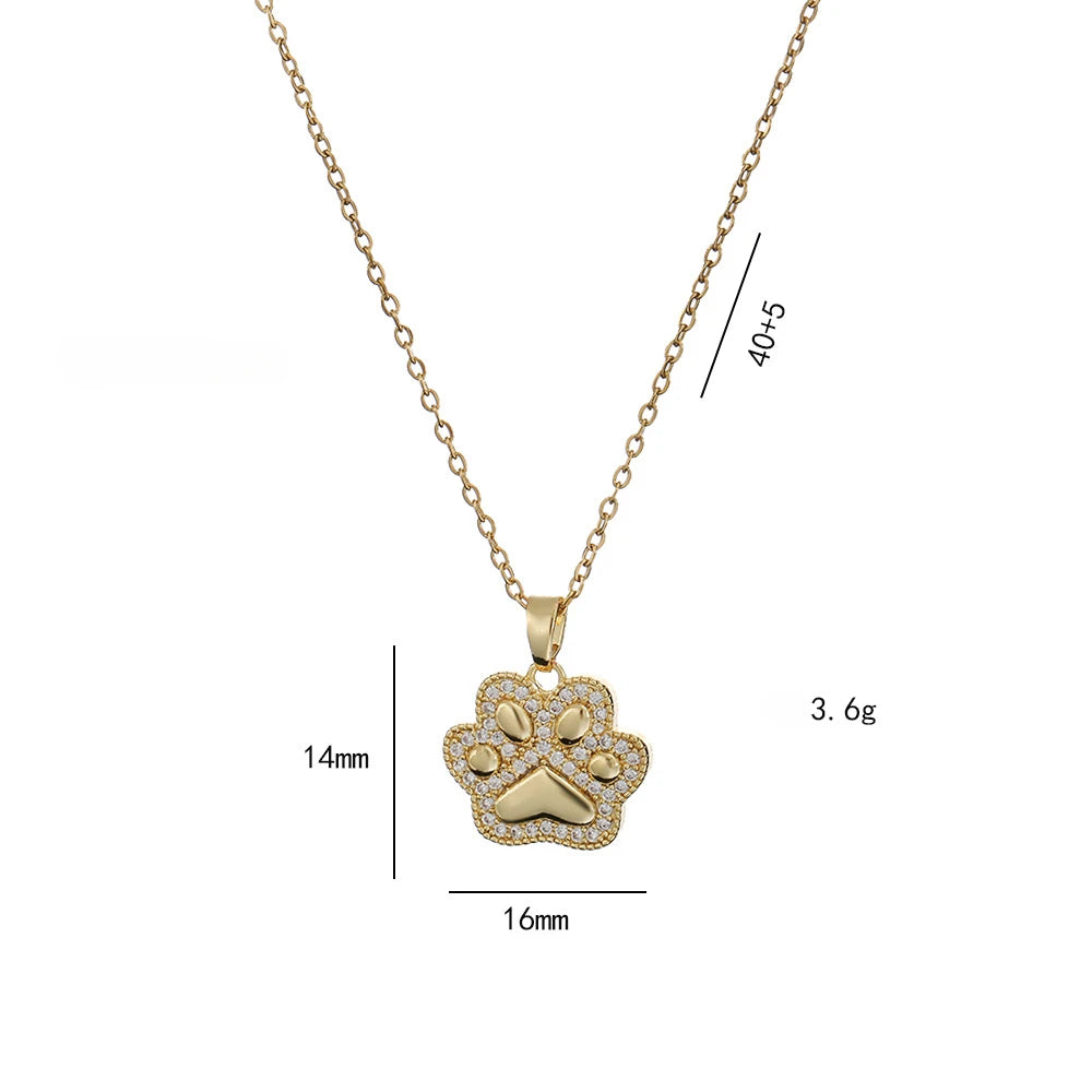 Colar Pata de Amor | Banhado a Ouro 18K