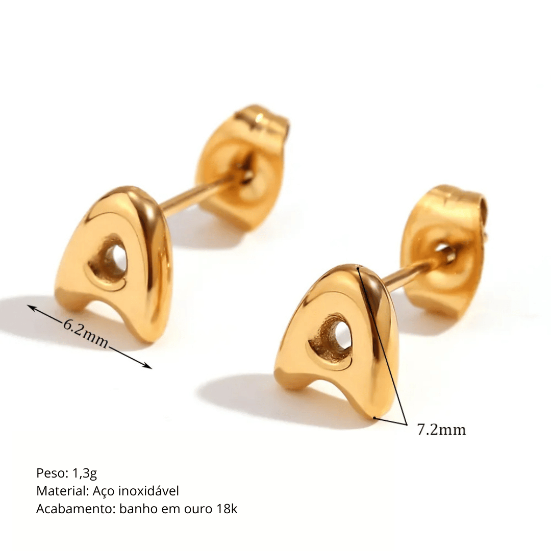 Brincos Bolha com Iniciais - Prata 925 ou Banhado em ouro 18k