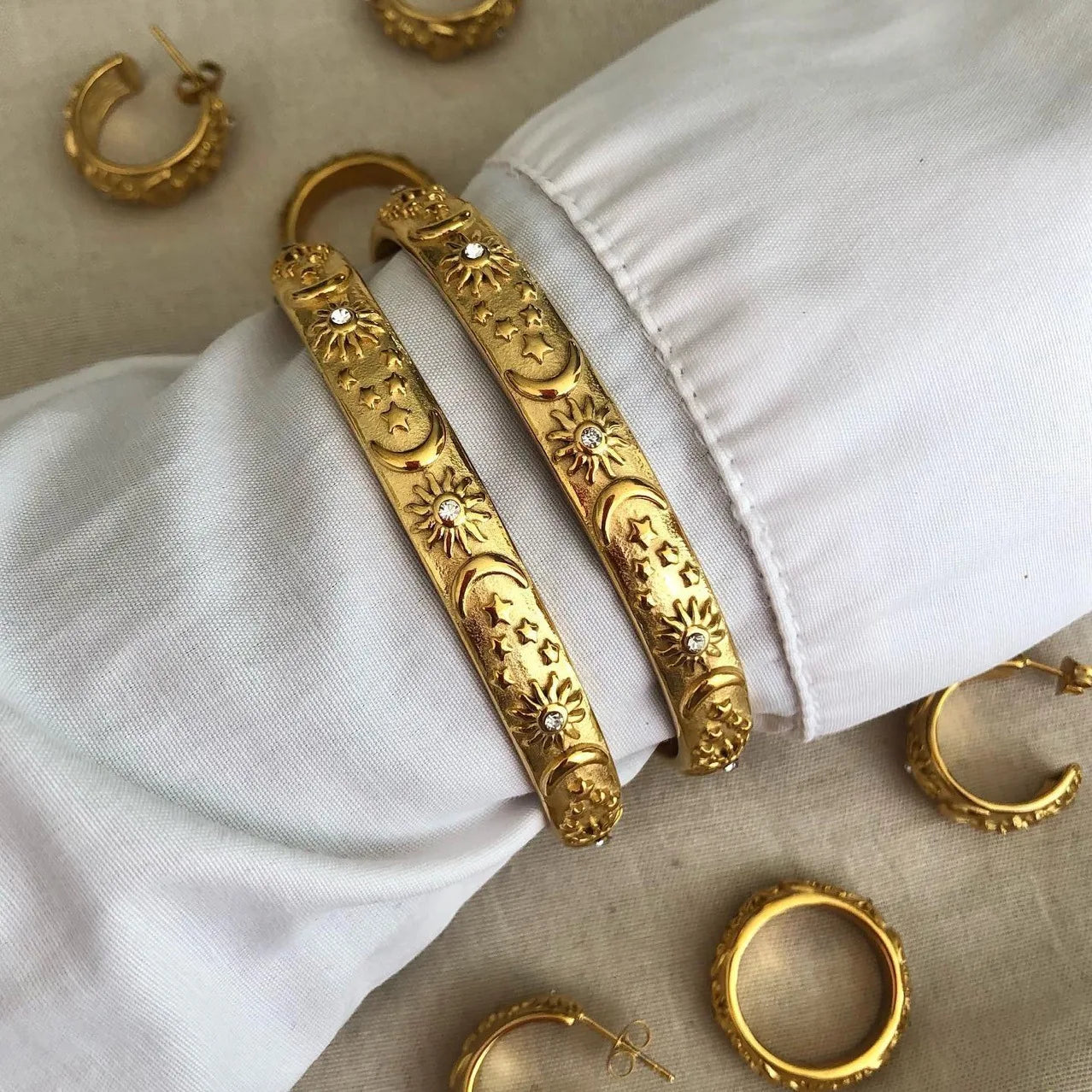 Pulseiras Celestial Harmonia | Banhado em Ouro 18k