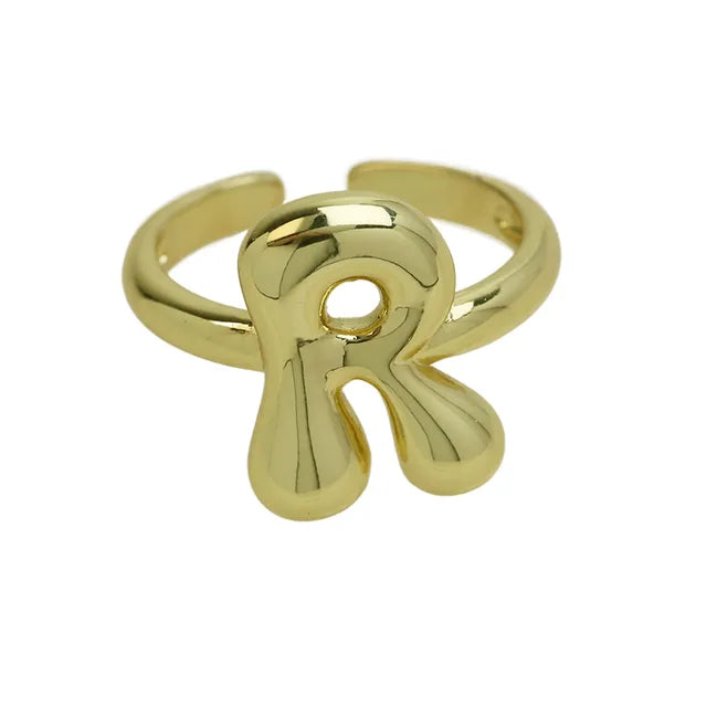 Anel ajustável Ballon | Banhado em Ouro 18k