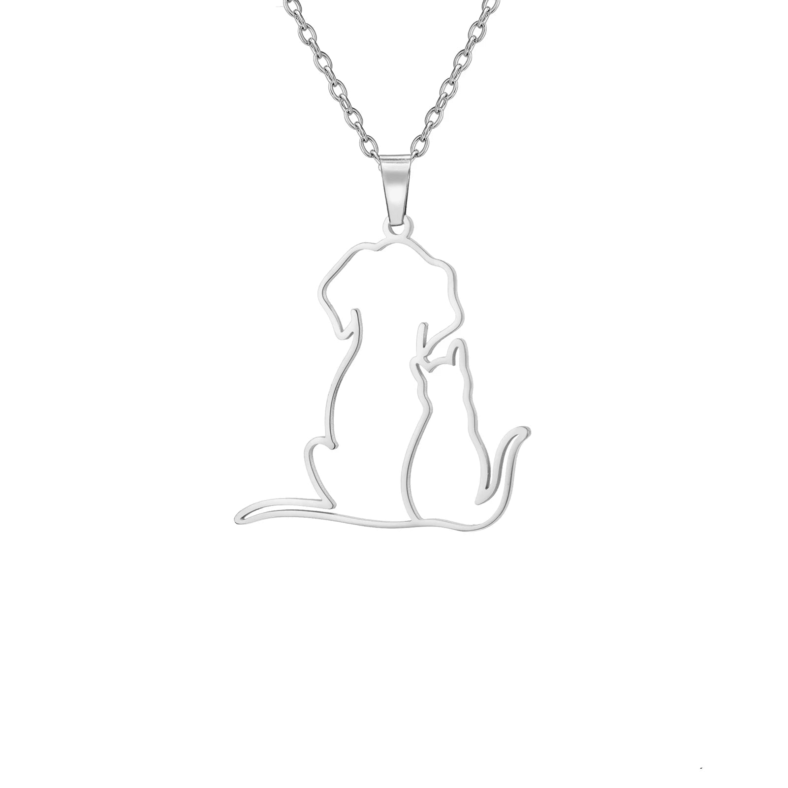 Colar Abraço Miado | Gatinhos Enlaçados 18K