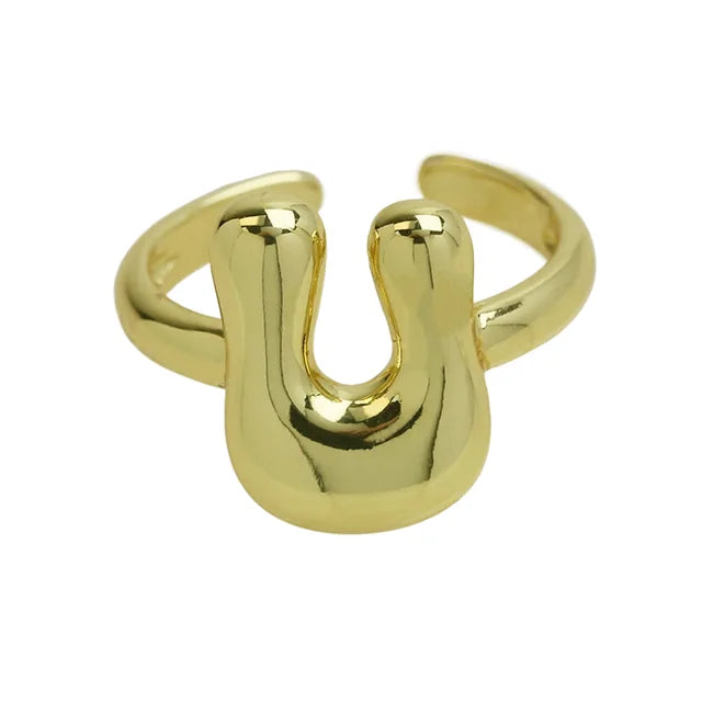 Anel ajustável Ballon | Banhado em Ouro 18k