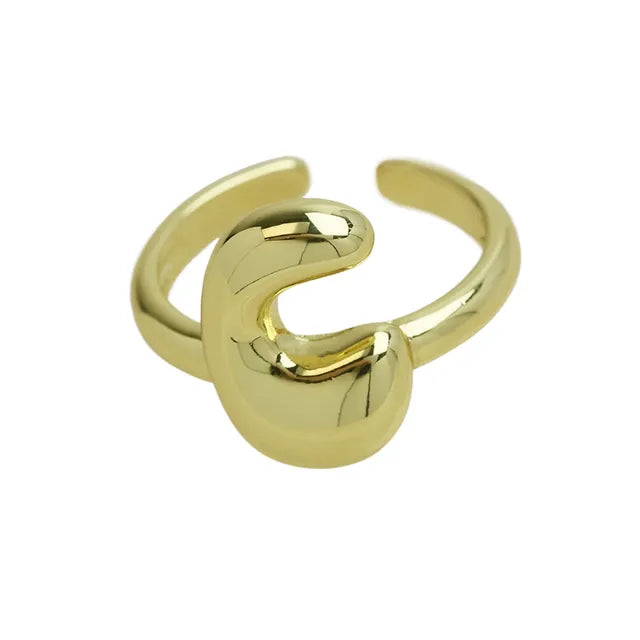 Anel ajustável Ballon | Banhado em Ouro 18k