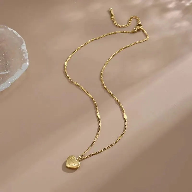 Colar Coração de Pêssego | Banhado em Ouro 18k