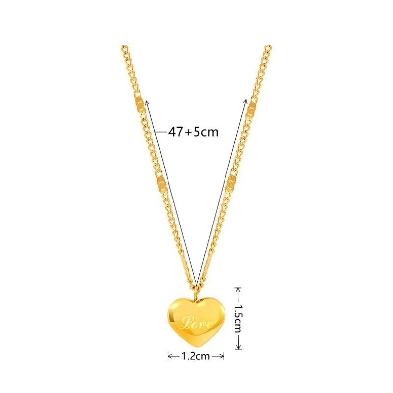 Colar Coração de Pêssego | Banhado em Ouro 18k