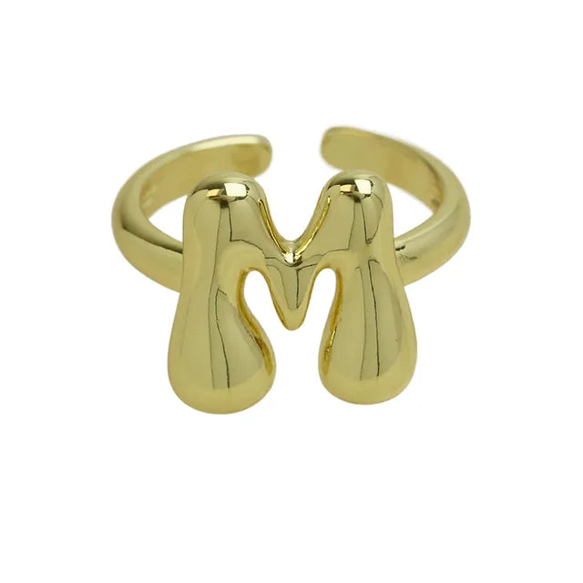 Anel ajustável Ballon | Banhado em Ouro 18k
