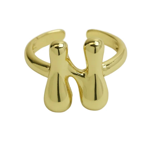Anel ajustável Ballon | Banhado em Ouro 18k