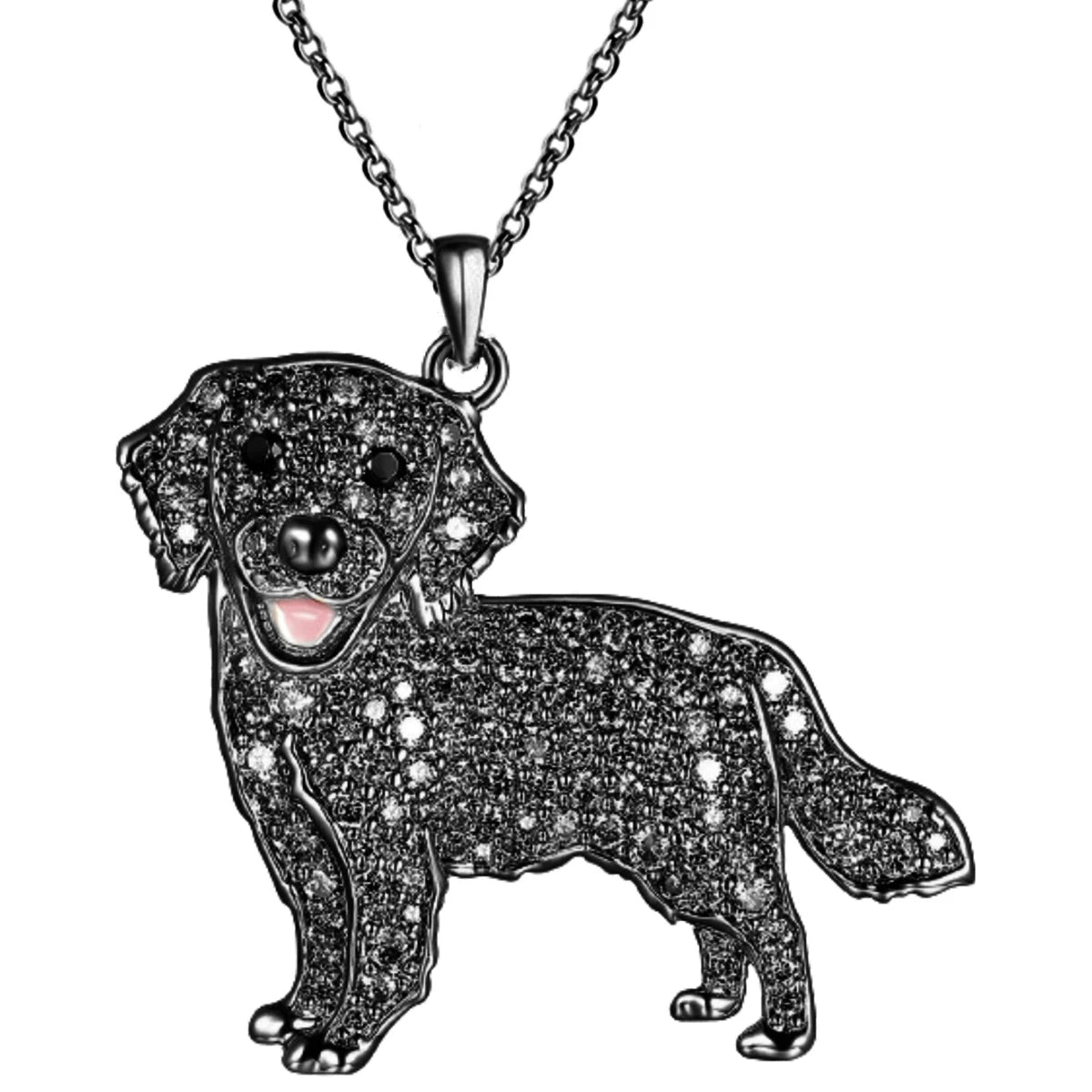 Colar + Pingente Golden Retriever | Banhado em Ouro 18K