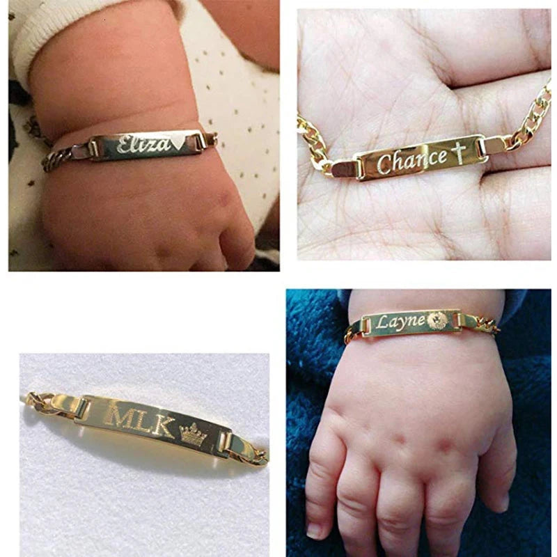 Pulseira Baby Personalizada | Banho em ouro 14K