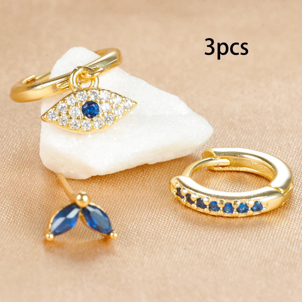 Trio de Brincos | Banhados em Ouro 18k