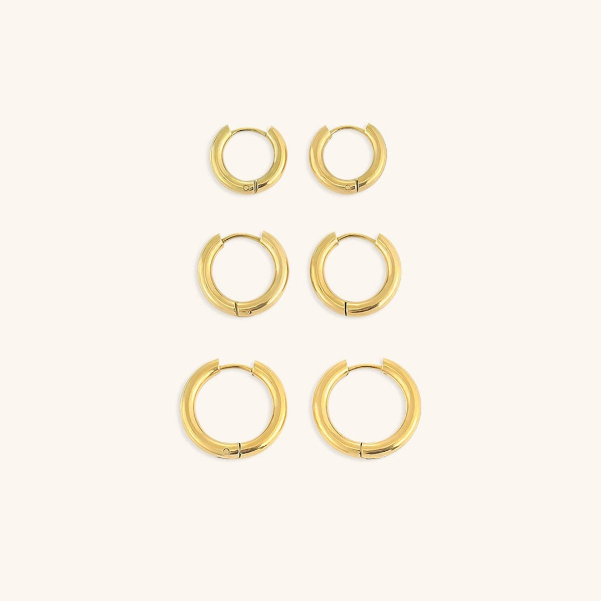 Brinco Trio de Argolas | Banhado em Ouro 18K