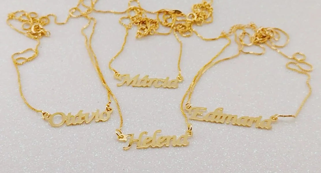 Colar com Nome Personalizado | Banhado a Ouro 18k