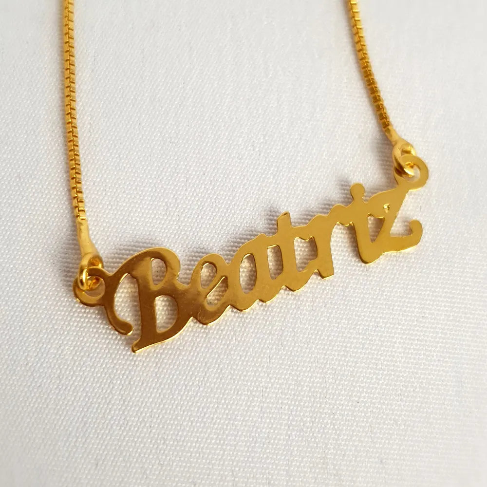 Colar com Nome Personalizado | Banhado a Ouro 18k