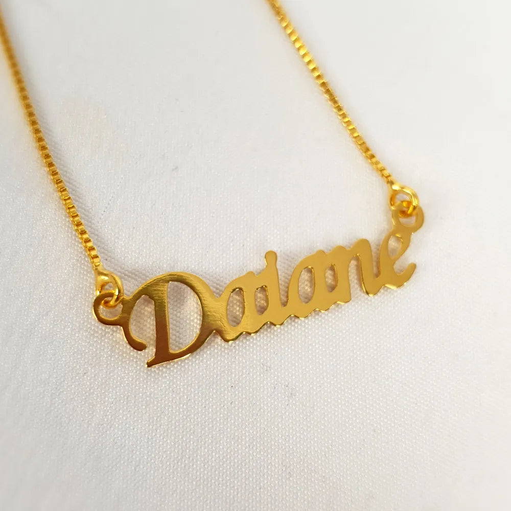 Colar com Nome Personalizado | Banhado a Ouro 18k