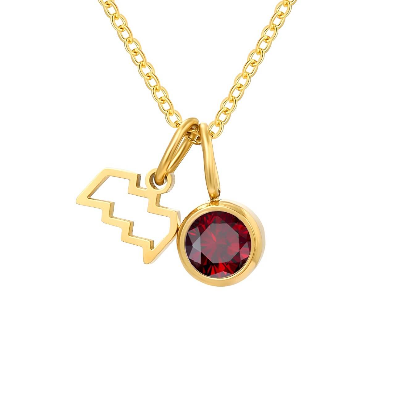 Colar de Signos Personalizado com Naturais | Banhado a Ouro 18K