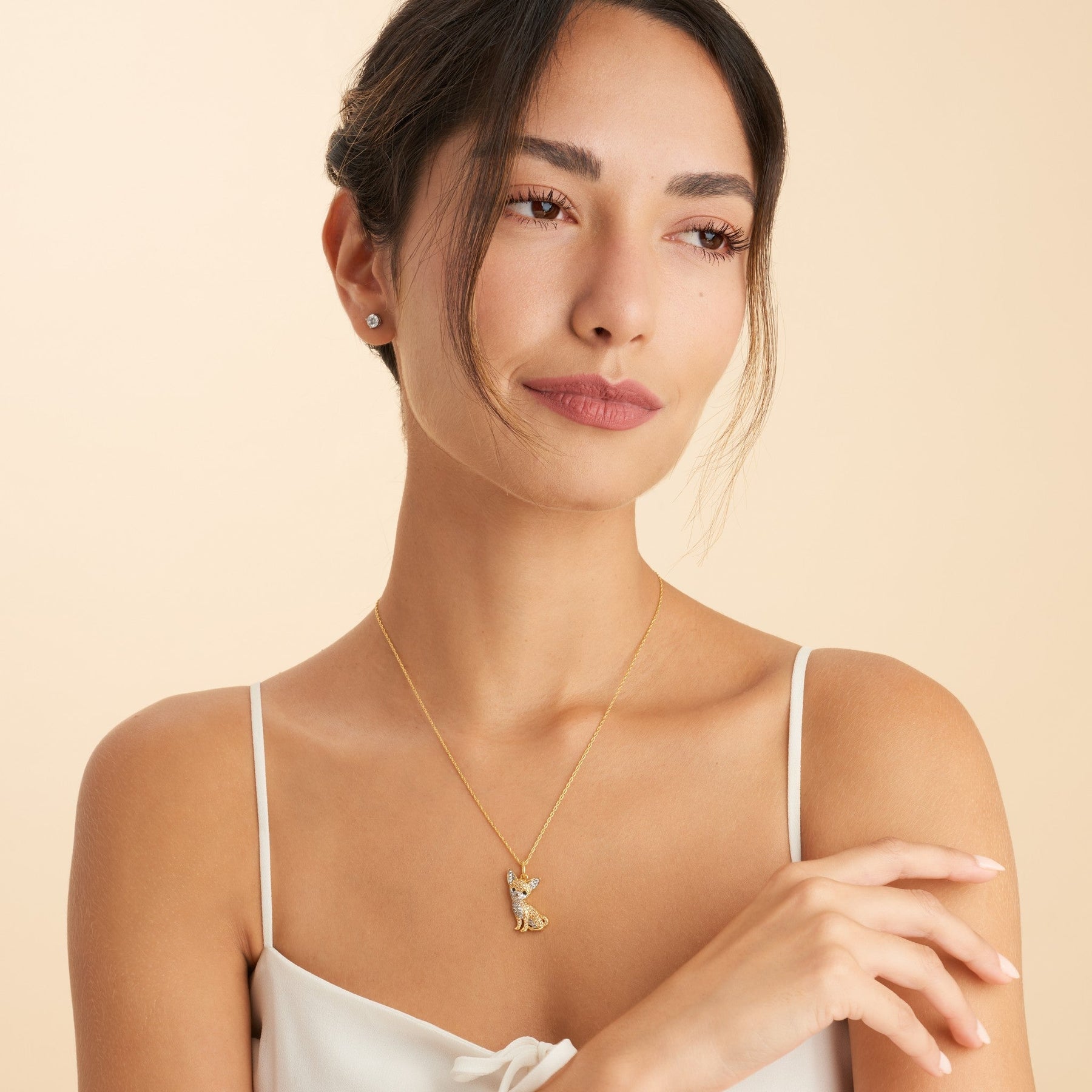 Colar + Pingente Chihuahua | Banhado em Ouro 18K