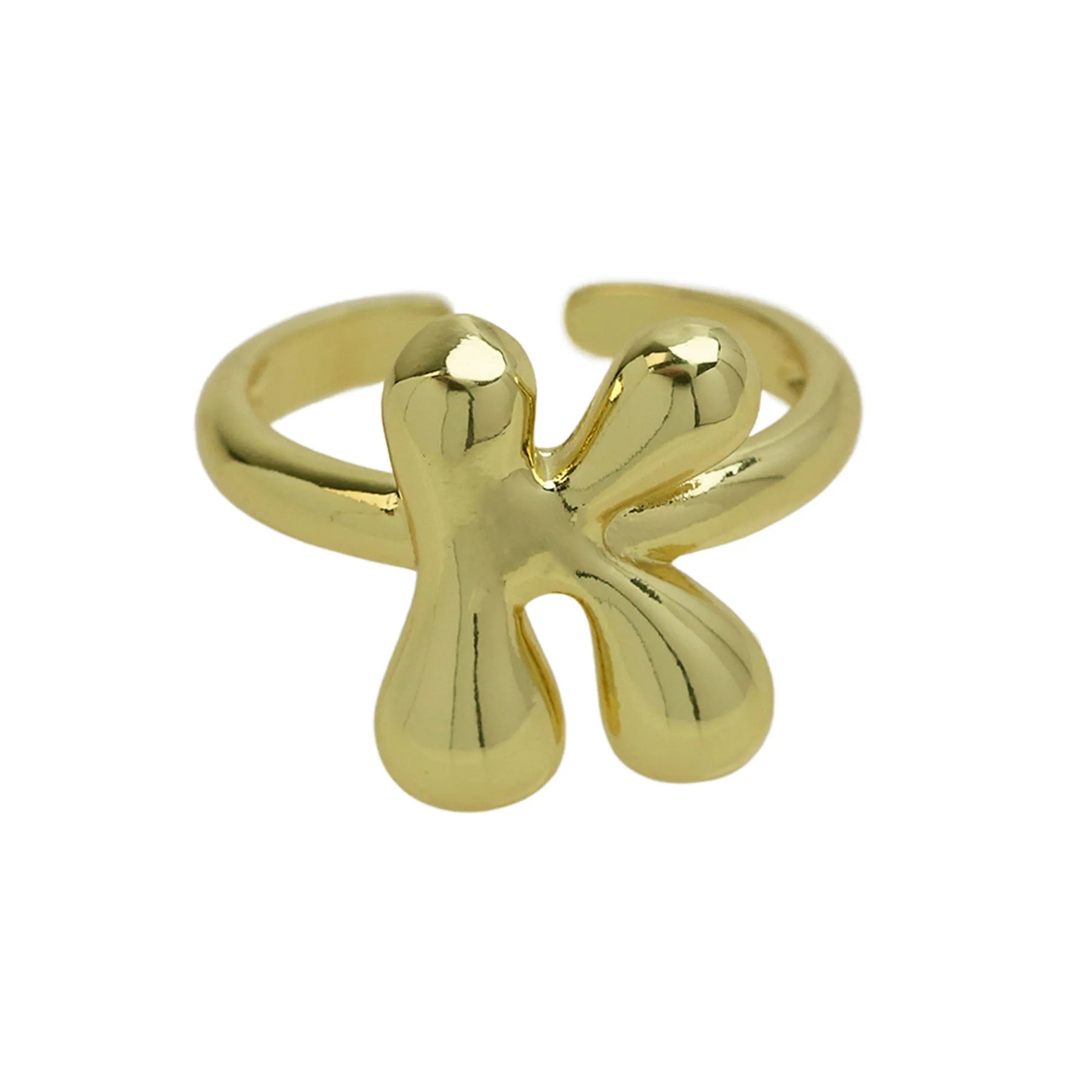 Anel ajustável Ballon | Banhado em Ouro 18k