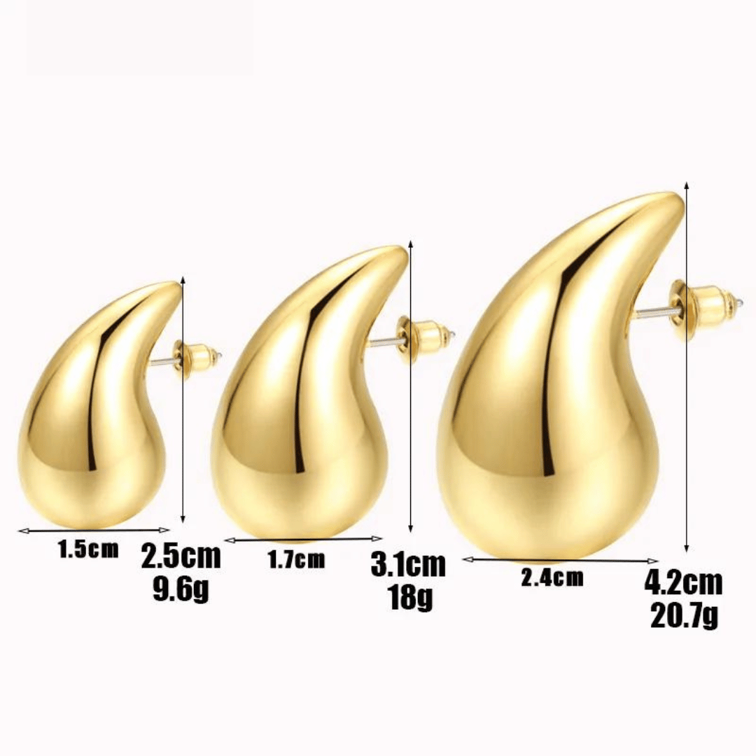 Brincos Gotas - Banhado Ouro 18K