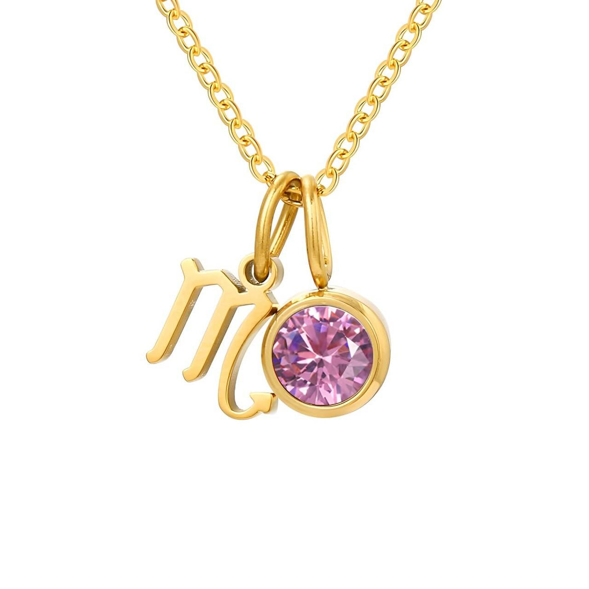 Colar de Signos Personalizado com Naturais | Banhado a Ouro 18K