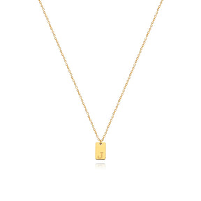 Colar Minimalista com Inicial - Banhado em Ouro 18k