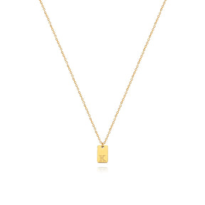 Colar Minimalista com Inicial - Banhado em Ouro 18k