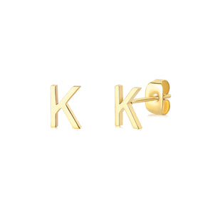Brincos Minimalistas com letra Iniciais | Banhado em Ouro 18k