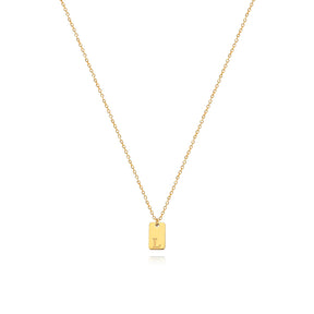 Colar Minimalista com Inicial - Banhado em Ouro 18k