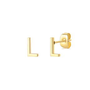 Brincos Minimalistas com letra Iniciais | Banhado em Ouro 18k