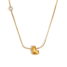 Ponto de Luz & Inicial | Colar + Pingente Banhado em Ouro 18K