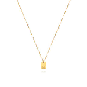 Colar Minimalista com Inicial - Banhado em Ouro 18k