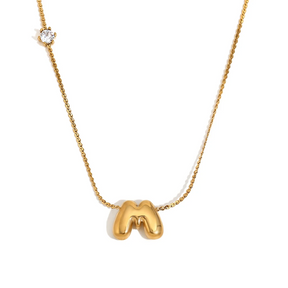 Ponto de Luz & Inicial | Colar + Pingente Banhado em Ouro 18K