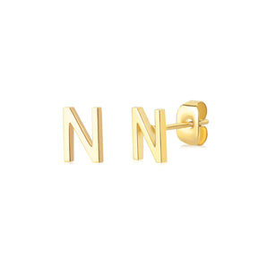 Brincos Minimalistas com letra Iniciais | Banhado em Ouro 18k