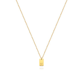 Colar Minimalista com Inicial - Banhado em Ouro 18k