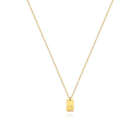 Colar Minimalista com Inicial - Banhado em Ouro 18k