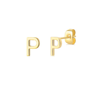 Brincos Minimalistas com letra Iniciais | Banhado em Ouro 18k