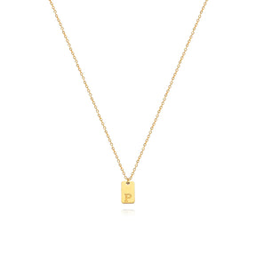 Colar Minimalista com Inicial - Banhado em Ouro 18k