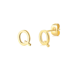Brincos Minimalistas com letra Iniciais | Banhado em Ouro 18k