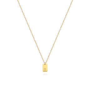 Colar Minimalista com Inicial - Banhado em Ouro 18k