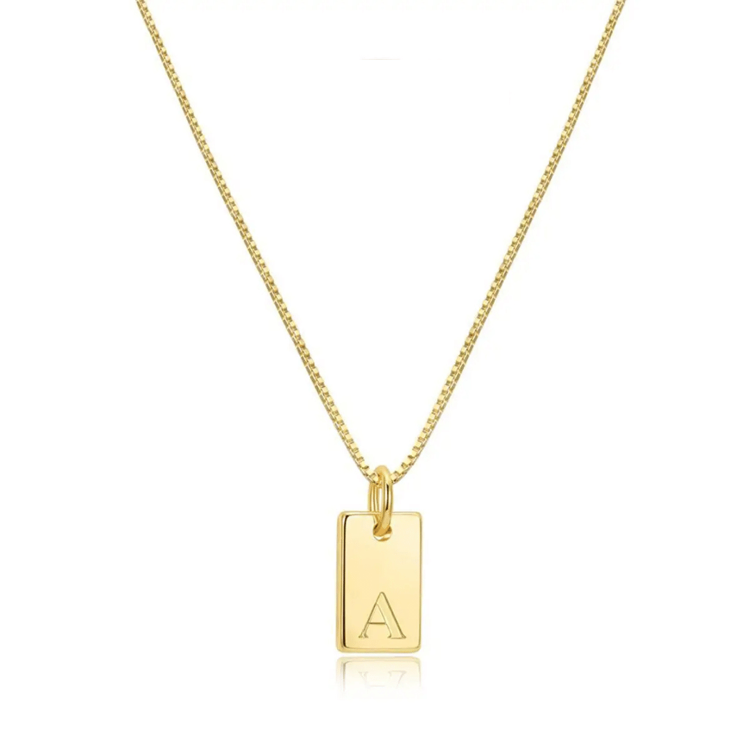 Colar Minimalista com Inicial - Banhado em Ouro 18k