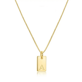 Colar Minimalista com Inicial - Banhado em Ouro 18k