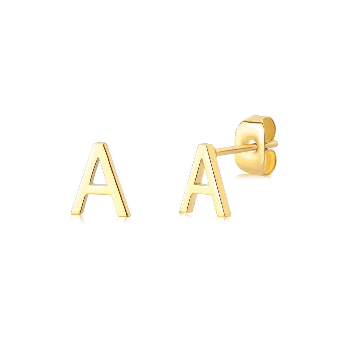 Brincos Minimalistas com letra Iniciais | Banhado em Ouro 18k
