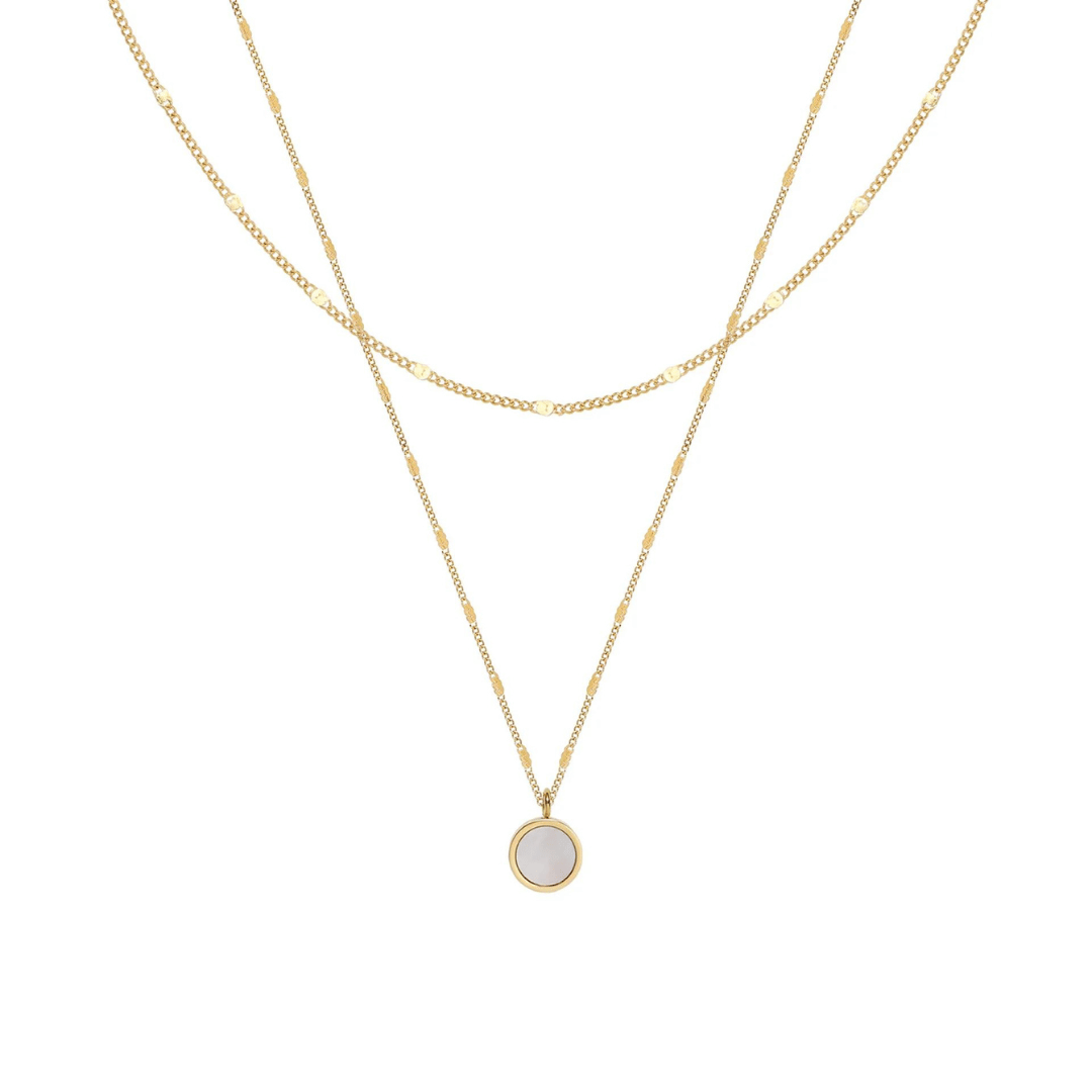Mix Day to Day Colar Duplo | Prata 925 Banhada a Ouro 18k