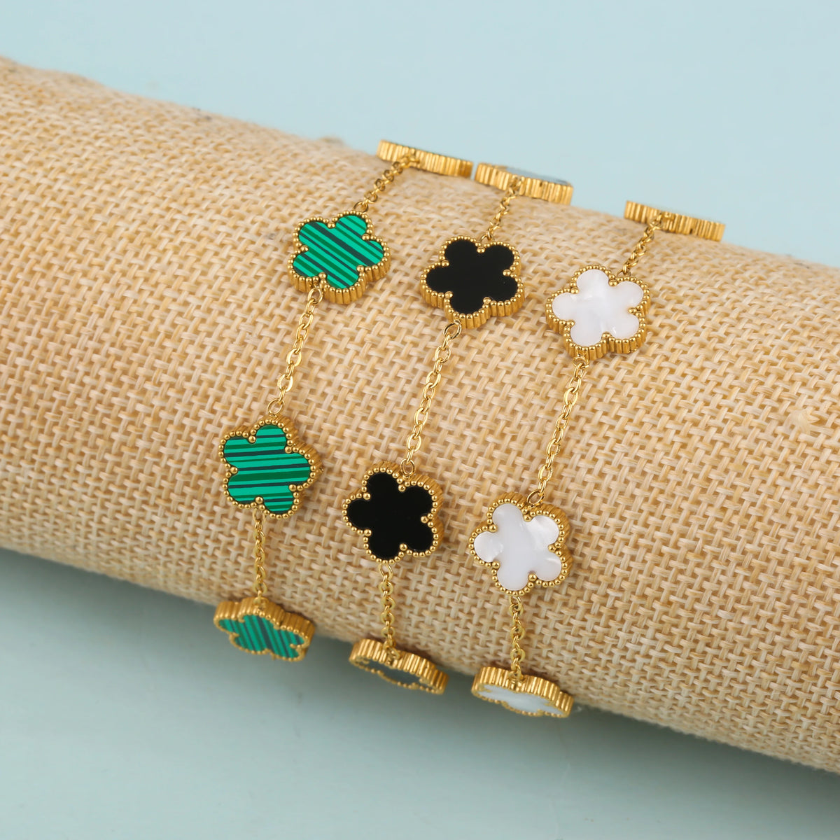 Pulseira Trevo de 4 folhas Elegância | Banhado em ouro 18K