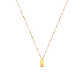 Colar Minimalista com Inicial - Banhado em Ouro 18k