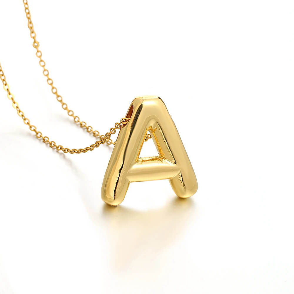 Colar 3D com Iniciais - Banhado em Ouro 18K