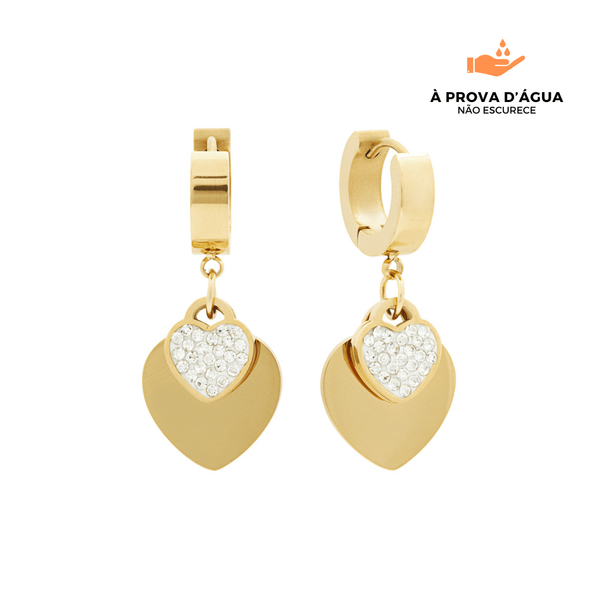 Brincos Amichie Banhado em Ouro 18k - Luminoz