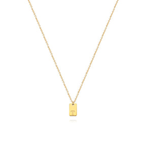 Colar Minimalista com Inicial - Banhado em Ouro 18k